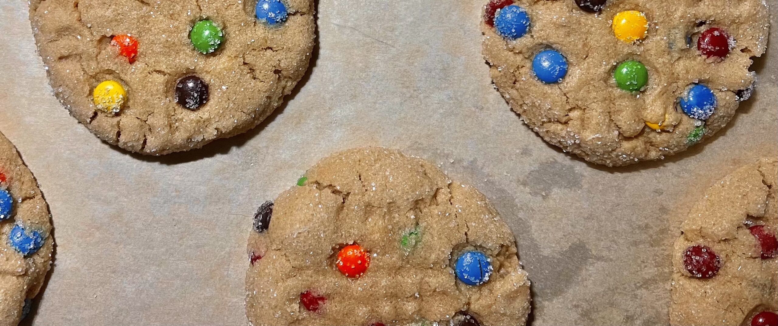 Soft and Nutty Peanut Butter M&M cookies